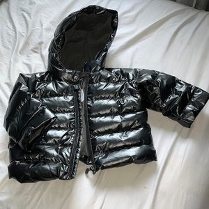 Beautiful gun metal grey puffer coat. 18months